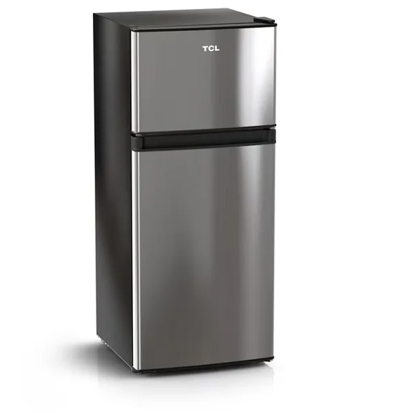 Mini Fridge With Freezer – Stainless Look