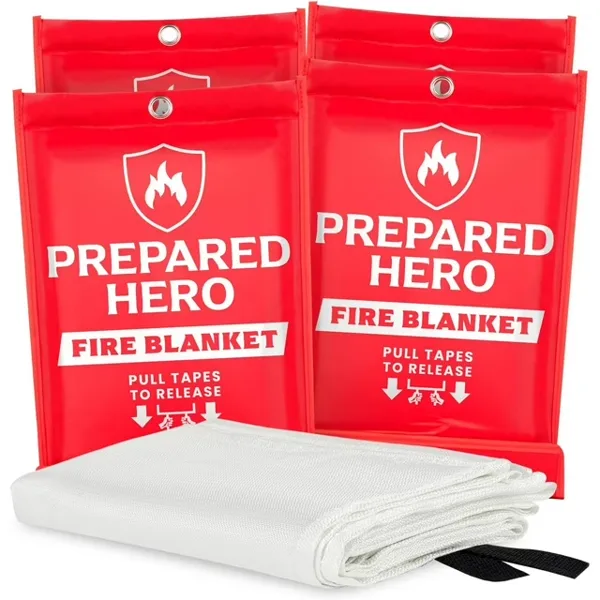 Emergency Fire Blanket - 4 Pack